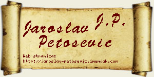 Jaroslav Petošević vizit kartica